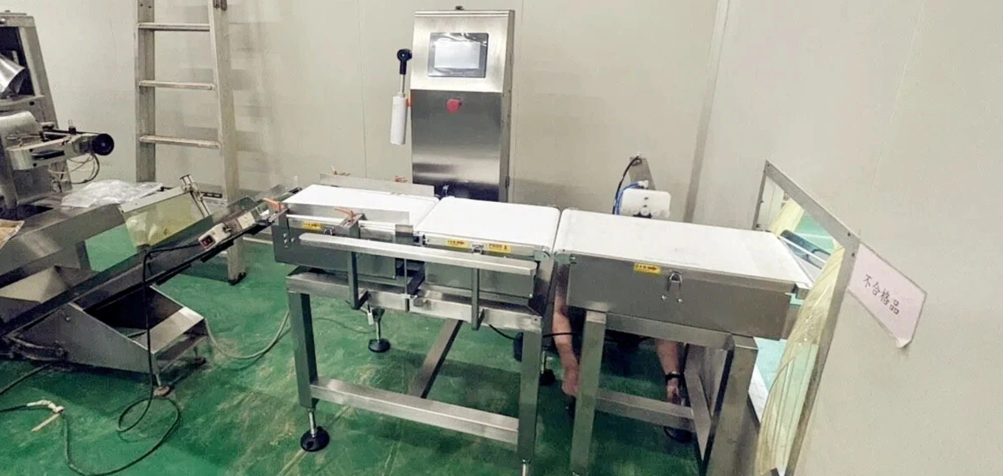 雲林某食品大廠重量檢測機含剔除裝置案例